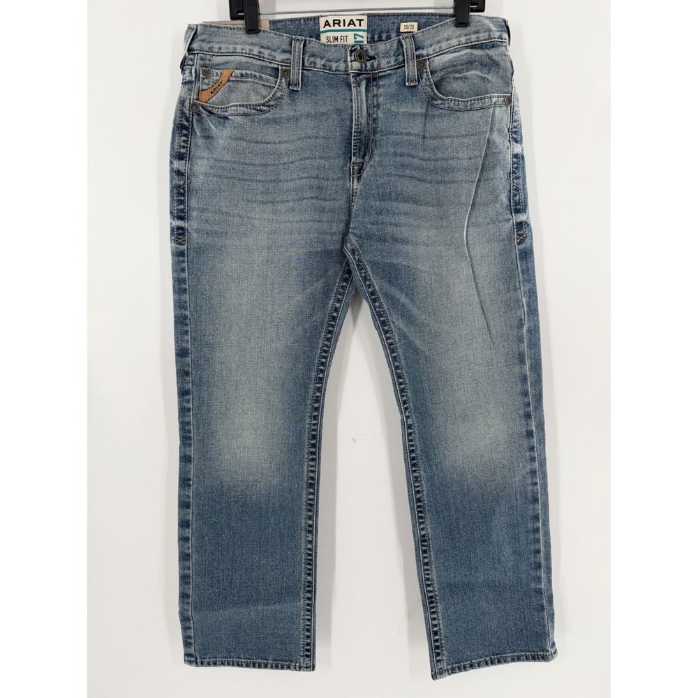 Ariat M7 Rocker Slim Fit Straight Leg Jeans Mens 35x30 Medium Wash Stretch Denim